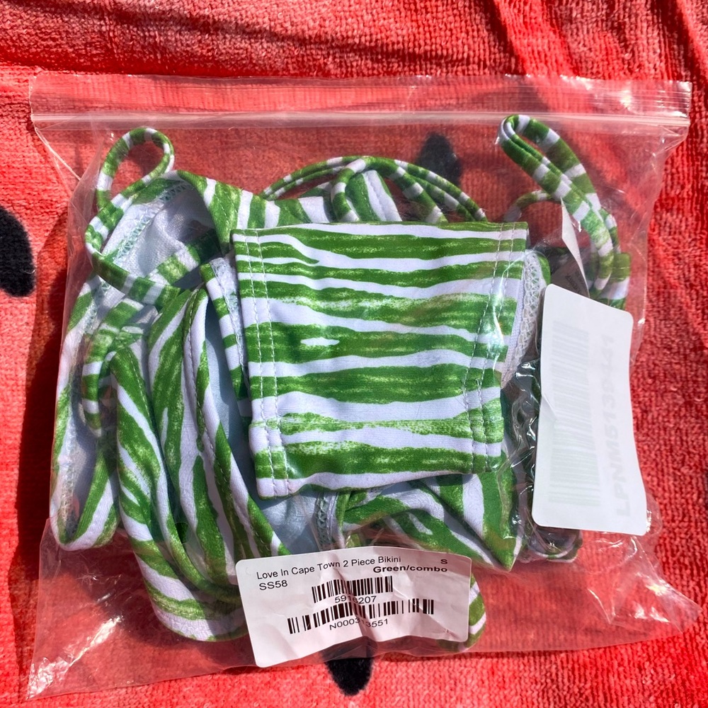 *NWT* Green Combo 2 Piece Bikini Set - Picture 2 of 3